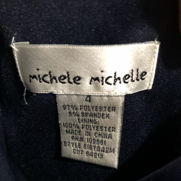 Michele Michelle navy blue dress size 4 - Picture 3 of 4